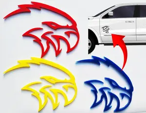 2x Hawk Bird Hellhawk Emblem Logo for Jeep Grand Cherokee Trackhawk SRT