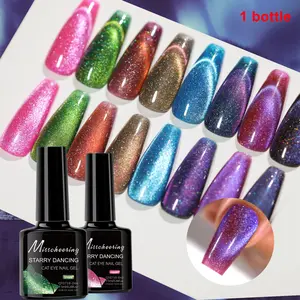 Cat-eye Gel Nail Polish, Super Glossy Cat-eye Gel, High Saturation LED Nail Art, Long-Lasting and Quick-Drying, Suitable for DIY Nail Art, Glitter Gel for Special Nail Art