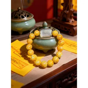 Taoist Master Painted Feng Shui Bracelet |   Wealth Attraction, Energy Cleansing & Positive Vibes Boost