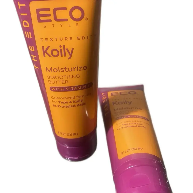Eco Style, Texture Edit, Koily Moisturize Smoothing Butter for Type 4 curly hair - A sulfate-free, ultra-rich curly hair conditioner that provides hydration, elasticity and softness. 8oz