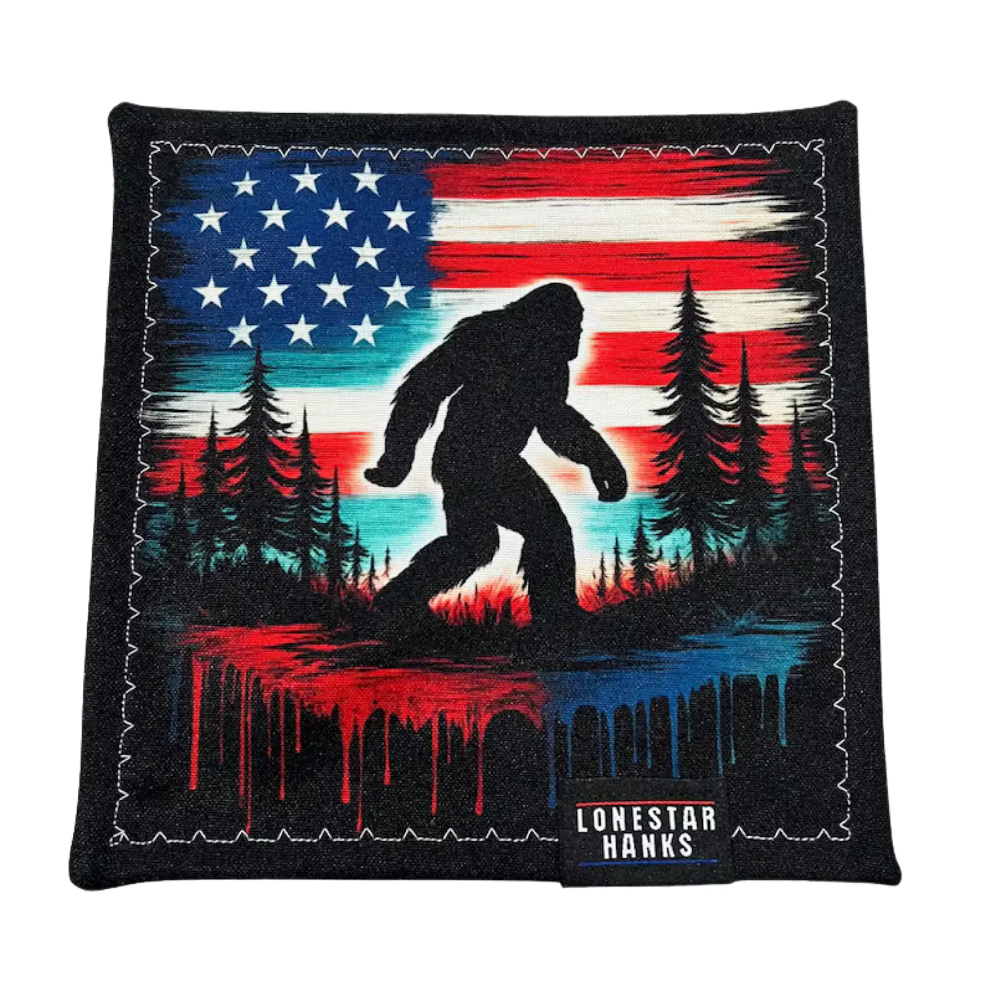 Bigfoot & American Flag EDC Microfiber Hank
