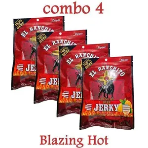 Blazing Hot El Ranchito Crunchy Beef Jerky Net Wt. 2 oz