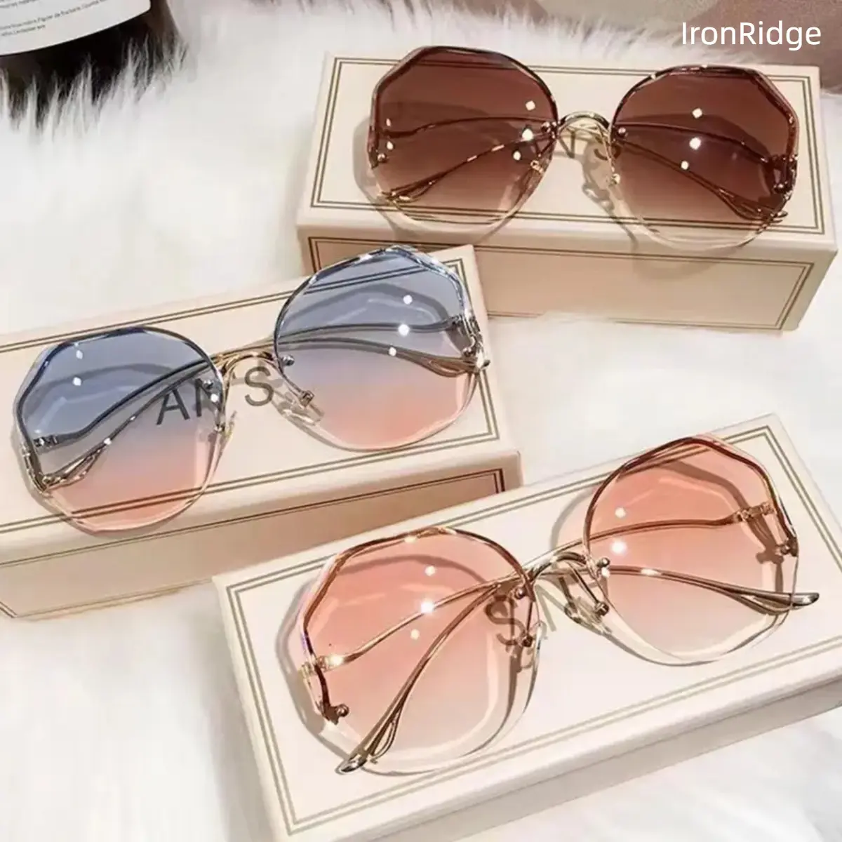 Women's 3-Pack (3pcs) Classic Vintage Retro Look Sunglasses - Metal Frame, UV400 UV Protection Lens, Lightweight Durable Oversized Square Sports Eyewear for Beach, Everyday Outings