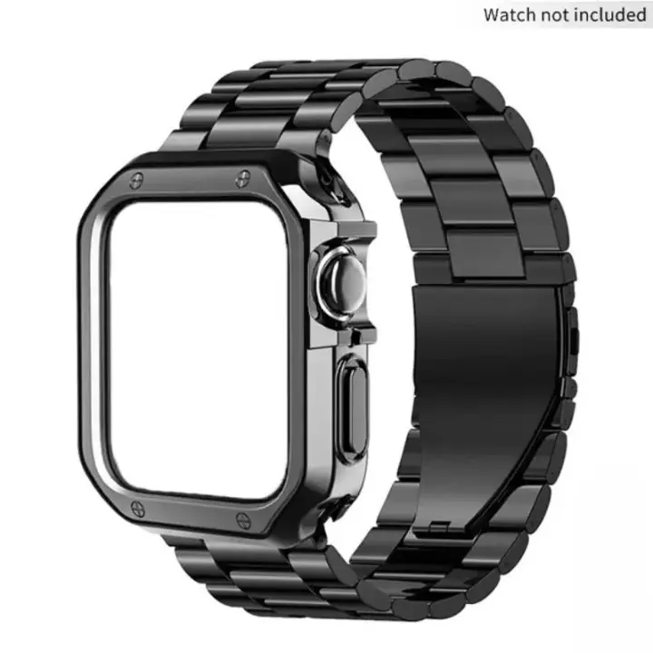 Stainless Steel Link Watch Band, Premium Metal Bracelet Strap with Adjustable Clasp, Sleek Luxury Replacement Wristband for Smart Watches, Classic Style for Men & Women Durable Wearable,back to school,back to school haul