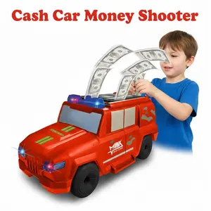 Cash Car Money Shooter Toy with LED Lights Sound Effects Play Money Shooting Car Toy Fun Party Game Toy Battery Powered 4 AA Batteries Not Included