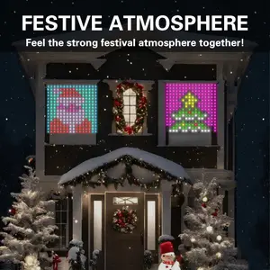 Whatook Smart  Curtain Lights, 5.24ft*5.24ft 256 Lights with App Remote Control,  LED Curtain String Lights for Bedroom Wall Outdoor Decor