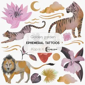 Golden Garden Temporary Tattoo