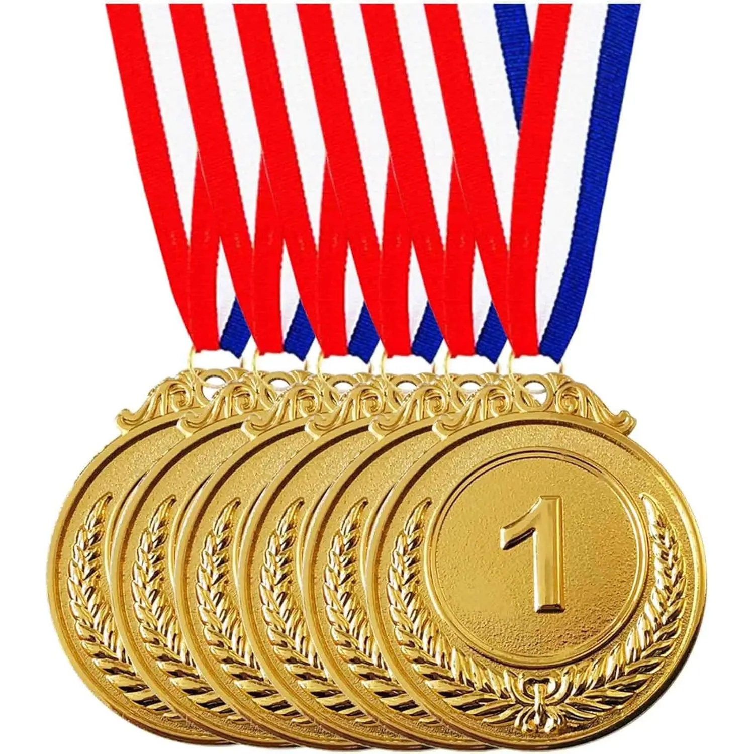 6 Pcs Gold Medals for Awards, 1st Place Metal Award Medals Olympic ...
