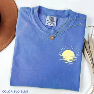 Retro Chasing Sunsets Tee, Vintage Beach Lover Shirt, Coastal Vacation Top, Gift For Her, Trendy Summer Tee