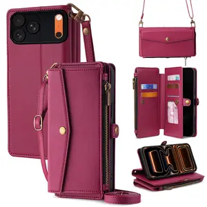 Handbag Phone Case For iPhone 12–17 Pro Max| PU Leather Shockproof Cover| TikTok Trendy Edgy Gift| Fashion Streetwear Protective case iPhone case with card holder iPhone case with card slot phone case with strap purse phone case
