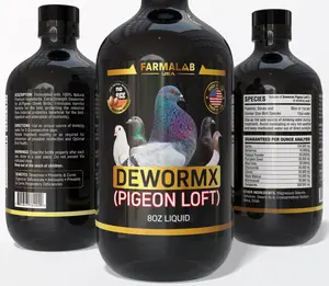FARMALAB DEWORMX Pigeon Loft 8oz Extra Strength Liquid for Pigeons Doves Birds Palomos Buchones Mensajeros Hens Rooster Chickens Caged Birds Prevents Cures Respiratory Deficiencies