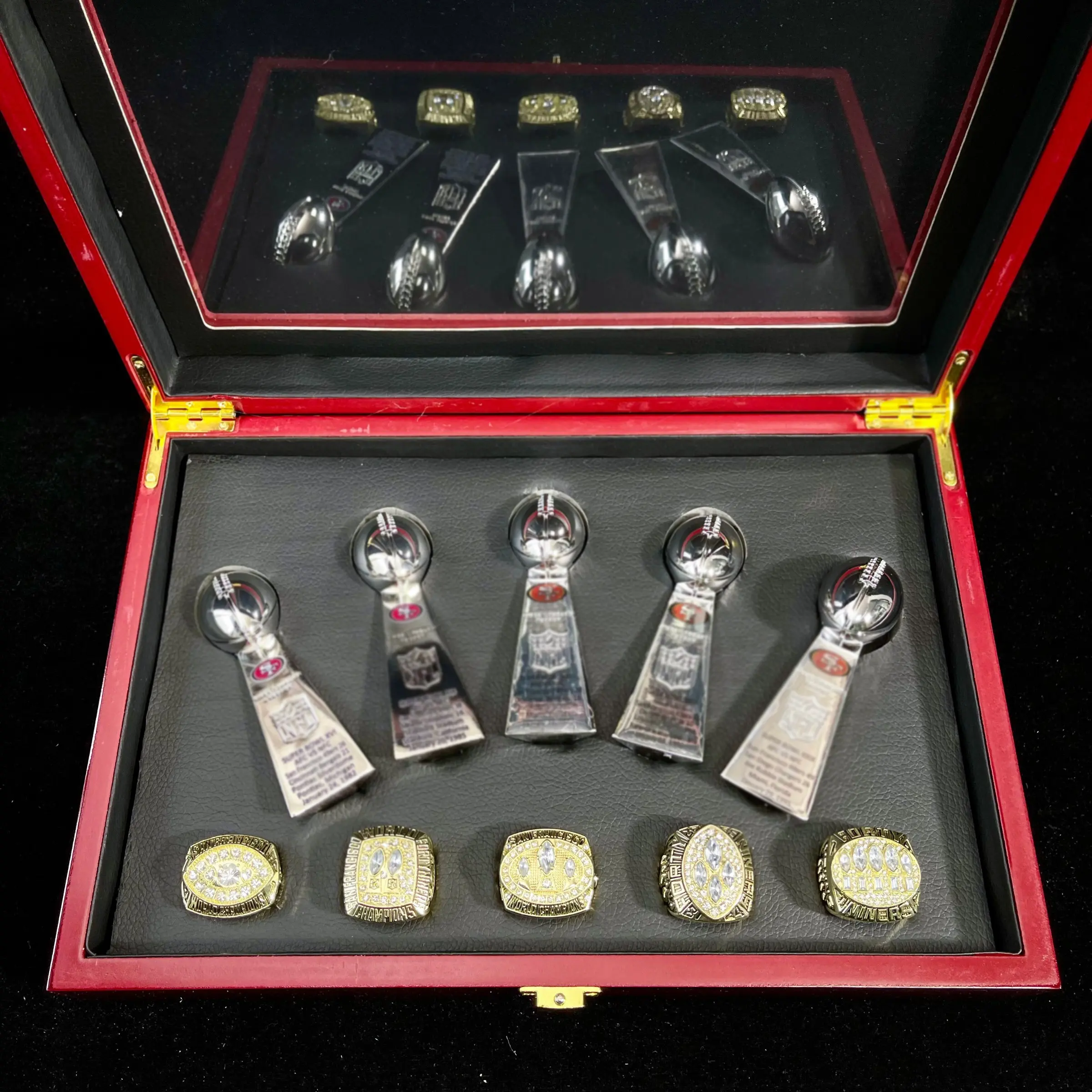 American Football Trophy Replica, Super Bowl Gift Box, High-Quality Desktop Decor, Sports Enthusiast Gift, Fan Collection Item, Award