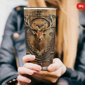 1pc Hunting Gifts For Men Hunter Gifts For Men Dad Papa Christmas Birthday Gifts For Hunters Deer Lovers Gift Valentines Day Gifts For Him Coffee Tumbler For Men Deer Hunting Tumbler Cup Insulated 20oz Drinkware Flasks dad tumbler gift water bottle