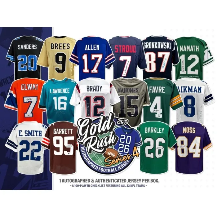 2026 Gold Rush Autographed Football Jersey Series 4 Box