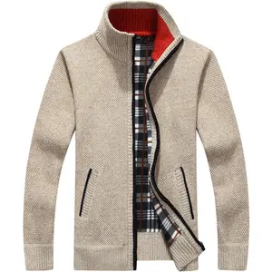 Yeokou Men's Shawl Collar Cardigans Slim Fit Button Cable Knit Black Sweater Pockets