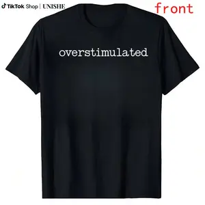 Unhinged Overstimulated Period Tee – Women’s Cotton Adult Humor Funny Graphic Shirt