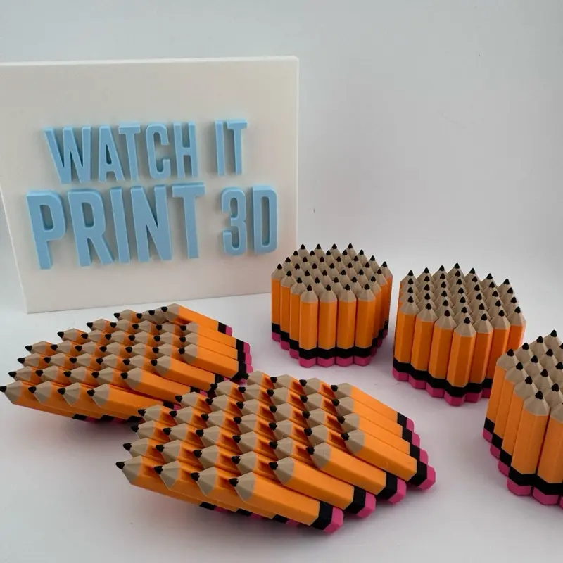 3D printed articulated pencil fidget