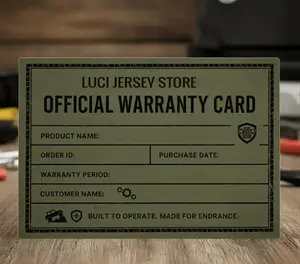 OFFICIAL WARRANTY CARD by LUCI JERSEY
