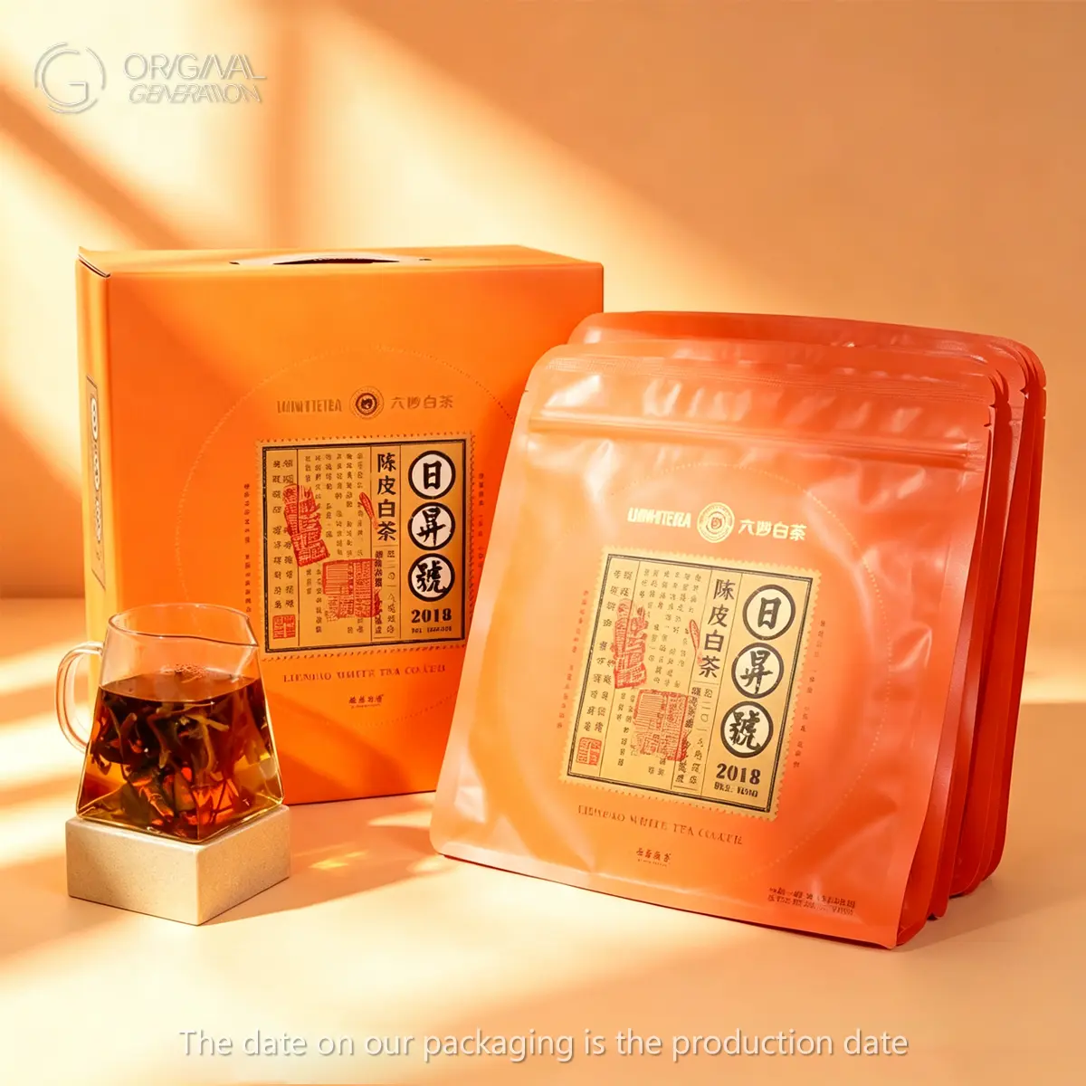 2018 Limited Edition Tangerine White Tea Cake 1500g(150g×10) Shoumei White Tea And Xinhui Tangerine