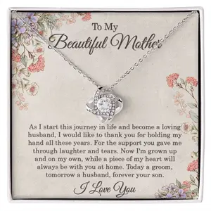 To My Mom Wedding Necklace, Mother Of Groom Necklace, Mom Wedding Gift, Groom Gift For Mom, Groom To Mom Gift, Wedding Gifts
