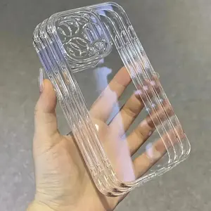 Luxury Shockproof Transparent Phone Case for iPhone 17 16 Pro Max, Compatible with iPhone17 16/15/14/13/12/11 Pro Max/15/14/8/7 Plus/13/12 Mini/X/XS Max/XR TPU Soft Back Cover