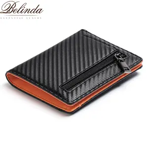Men's Slim Bifold RFID Blocking Wallet with Zipper Coin Pocket, Multi-Slot Card Holder for Everyday Carry & Work