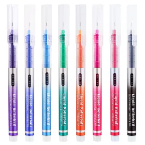 EYEYE 8-Piece Assorted Rollerball Pens T1166C, 0.5mm Bold Point, Quick-Drying Liquid Ink, Smooth Writing, Ideal for Office, School & Gifting