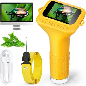 Digital Microscope with 2 Inch IPS Screen and 1000x Magnification, Portable USB Microscope Toy for Kids Ages 3-12, Handheld Digital Microscope