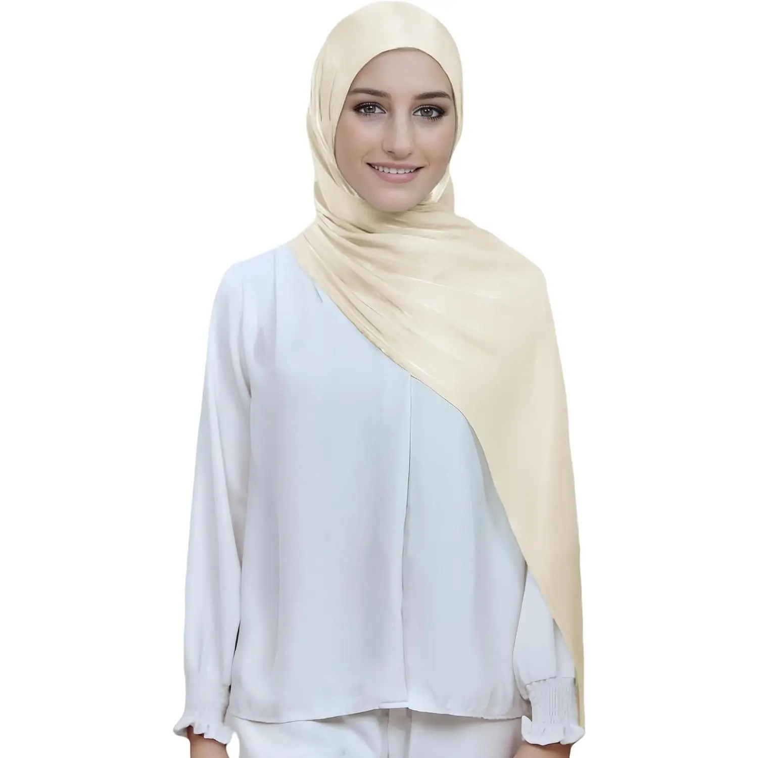 Sheen Shimmer Women's Crepe Scarf Shawl Wrap Head Hijab Lightweight