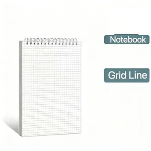 A5/b5 Spiral Notebook Journal, 1 Count 80 Pages Grid Loose-leaf Notepad, Soft Cover Notebook for Office Supplies Students School