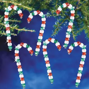 Easy Candy Cane Beaded Ornament Kit