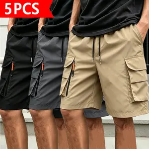 5-Pack Men’s Quick-Dry Casual Shorts Lightweight, Breathable Summer Outdoor Shorts with Secure Zippered Pockets, Stretch Athletic Shorts for Workouts, Hiking, Running, Golf, and Everyday Wear, Gym Shorts, Men’s Shorts, Fitness Shorts tiktokshopspringglowu