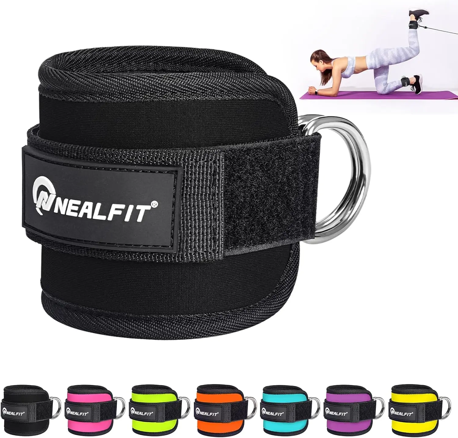 Sports Ankle Strap for Cable Machine, Gym Ankle Cuff for Kickbacks, Leg Extensions, Glute Workouts, Booty Hip Abductors Exercise for Women and Men