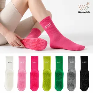 WonderFold 7-Pair Anti-Slip Grip Socks - Breathable Spring Floor Socks for Yoga & Pilates Gripsock Anti Slip Texture