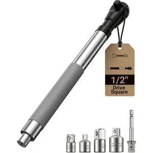 1/2" Offset Extension Wrench for Electric with Versatile 3/8", 1/4" Square Drive Adapters Impact Ratchet Extender, for Tight Spaces Wheel Hub Cleaning Kit Adjustable Crankshaft Pulley Removal Tool LED Digital Coin Microscope Paintless Dent