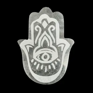 Hamsa Selenite Charging Plate