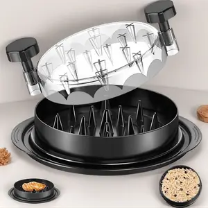 Chicken Shredder Tool with Clear Lid Ergonomic Design Anti-Slip Easy to Clean Multifunctional Kitchen Tool for Shredding Cooked Meats