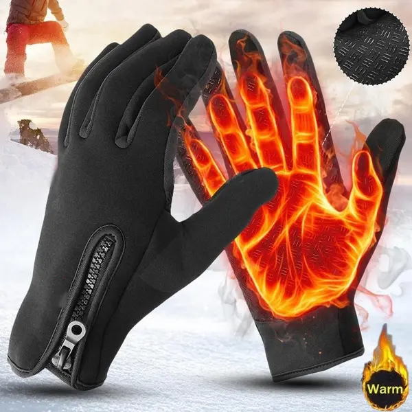 Winter Gloves XL Size for Men Women,  Touch Screen Cold Weather Thermal Warm Glove for Running Driving Hiking