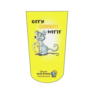 Amputee Sock"Getn Cheezy with it", Prosthetic Limb Sock, 3ply Stump Sock