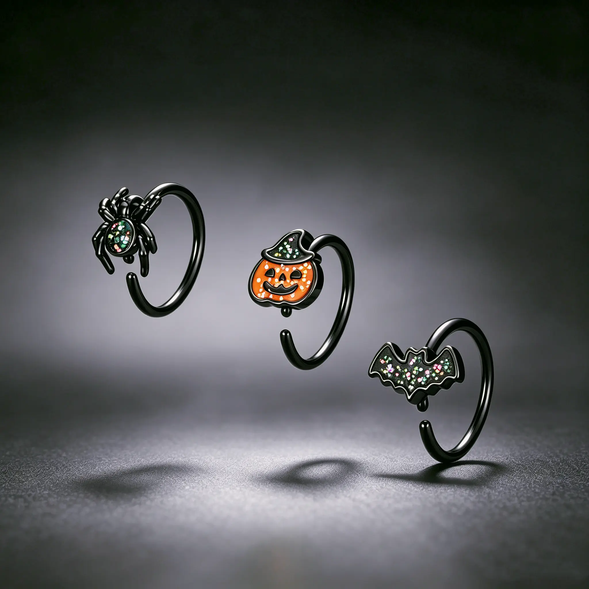 OUFER Halloween 20G Seamless Adjustable Nose Hoop Ring for Spooky Season