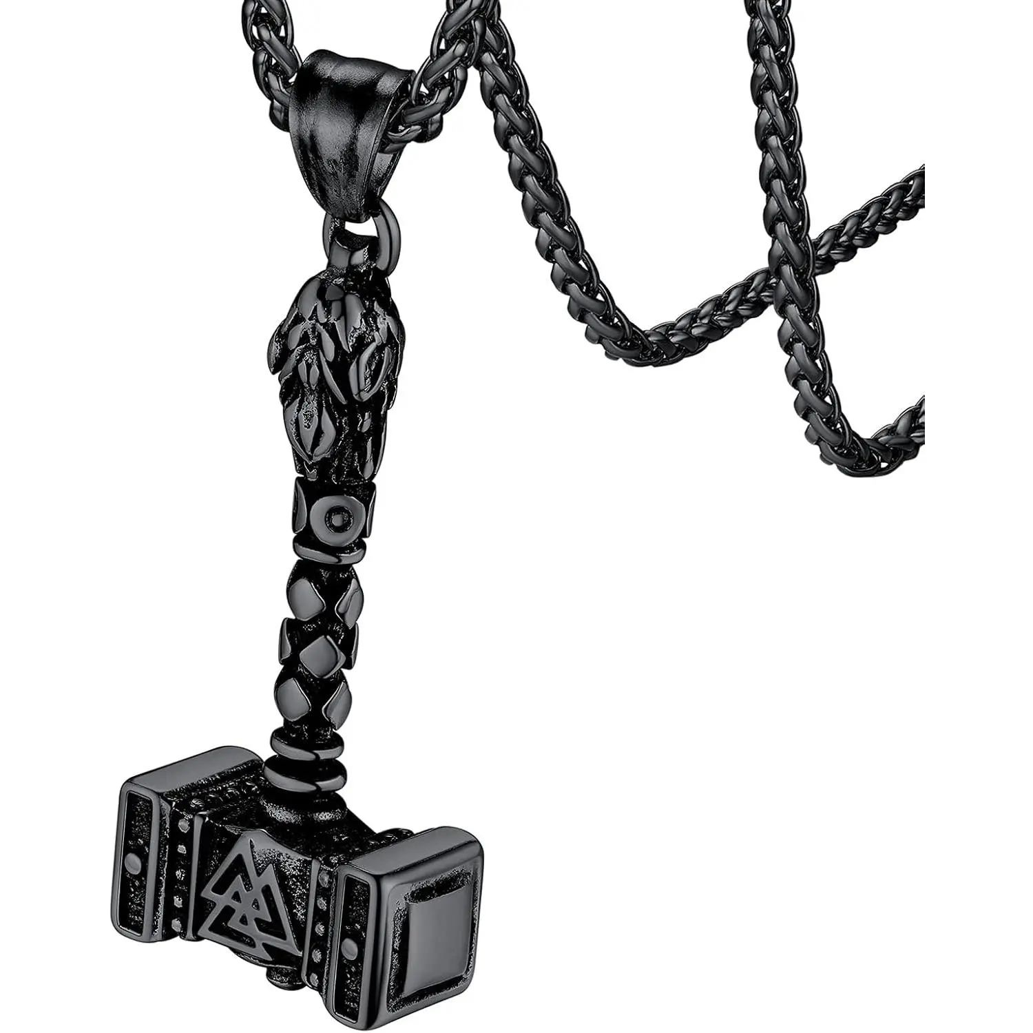 06. Thor Hammer Valknut-Black
