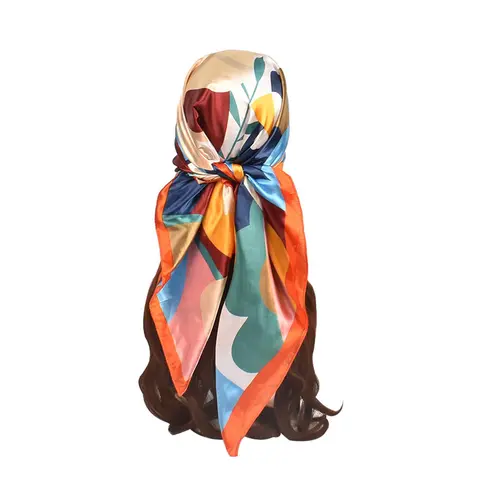Women's Elegant All-Over Floral Print Square Scarf, Fashionable Colorful Bandana for Daily Wear, Versatile Scarf for Women, Casual Soft Scarf, Floral Pattern Shawl, Fashion Shawl Wrap, All Season Shawl
