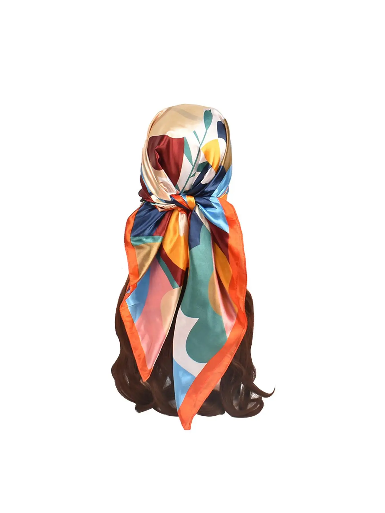 Women's Elegant All Over Floral Print Square Scarf, Fashionable Colorful Bandana For Daily Wear, Pride 2025, LGBTQ, Versatile Scarf For Women