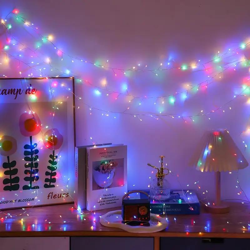 LED Fairy Lights String, Super Bright Led 65.6ft 600 Leds Warm /cold /rainbow Colors, USB Powered Remote Control Firefly Light for Christmas Wedding Party