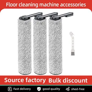Brush and Filters Replacement Parts Accessories Compatible for Tineco Floor ONE S5/Floor One S5 Pro Cordless Vacuum Cleaner, 3 Roller Brushes, 1 Cleaning brush
