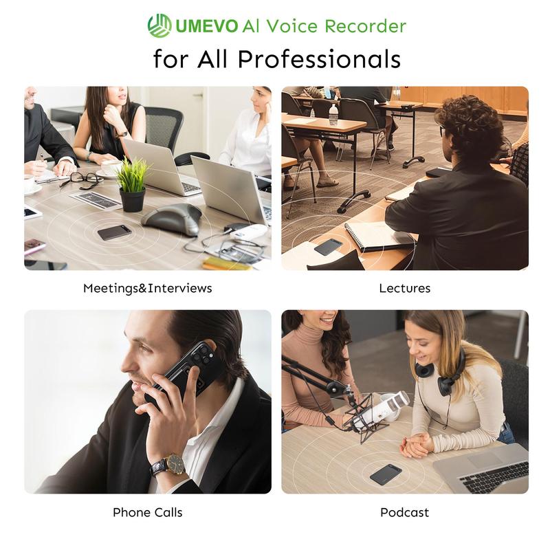 AI Voice Recorder with App Control : AI Transcription, Summarization & Mind Maps, Portable AI Note Taking Device with Case 64GB Memory Recording for Calls, Speeches, Meetings, Interviews