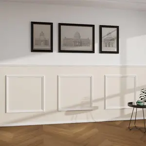 Peel and Stick Wall Molding Kit of 3 Frames,Premade Accent Wainscoting Panels, Ready to Molding Trim for Living Room Bedroom Corridor Home Interior Wall Panel Decor (20x20in)