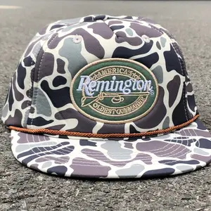 Remington Hunting Patch Retro Camo Rope Brim Snapback Hat
