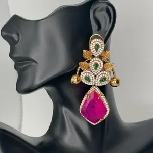 Brass Forest Doublet Earrings
