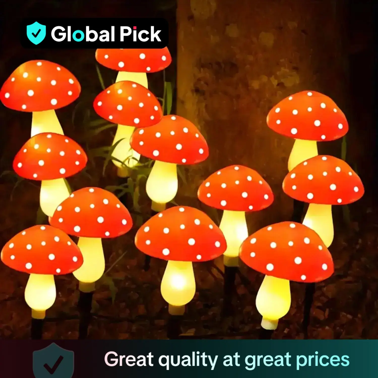 Solar Powered Mushroom Shaped Garden Light, 1 Set Outdoor Decorative Lamp, Solar Garden Ambient LED Light for Yard, Patio, Path, Solar Landscape Light